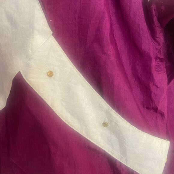 Vintage Westside Collection 80's Purple Windbreaker Jacket Women's Size Small - Picture 5 of 11